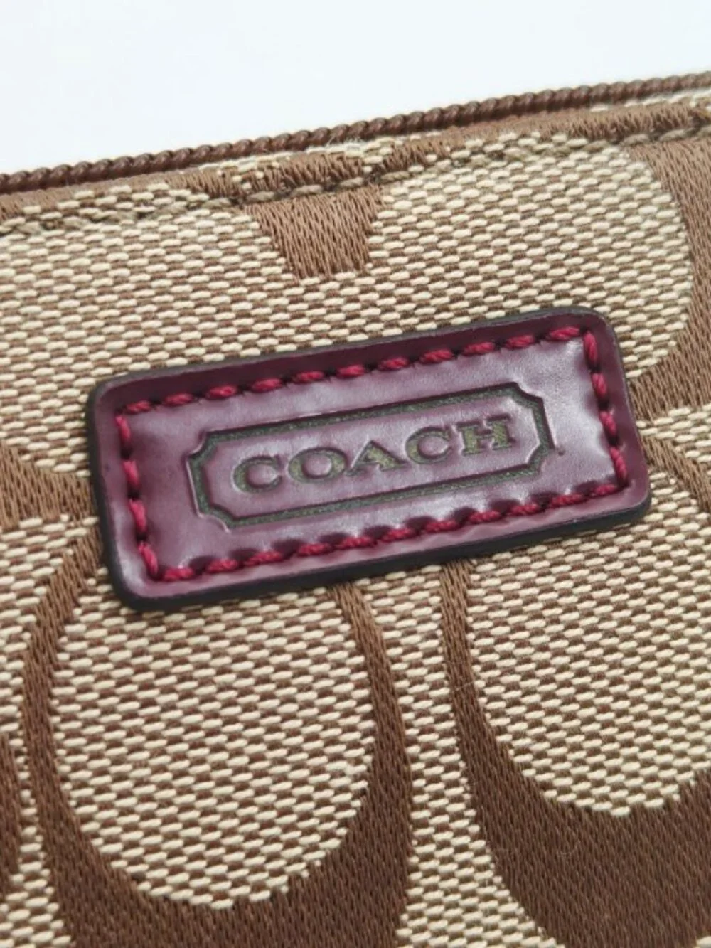NWT Coach Signature Mini Wristlet Wallet